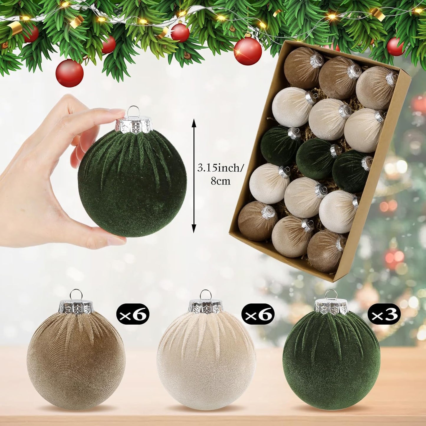 Velvet Christmas Ornaments