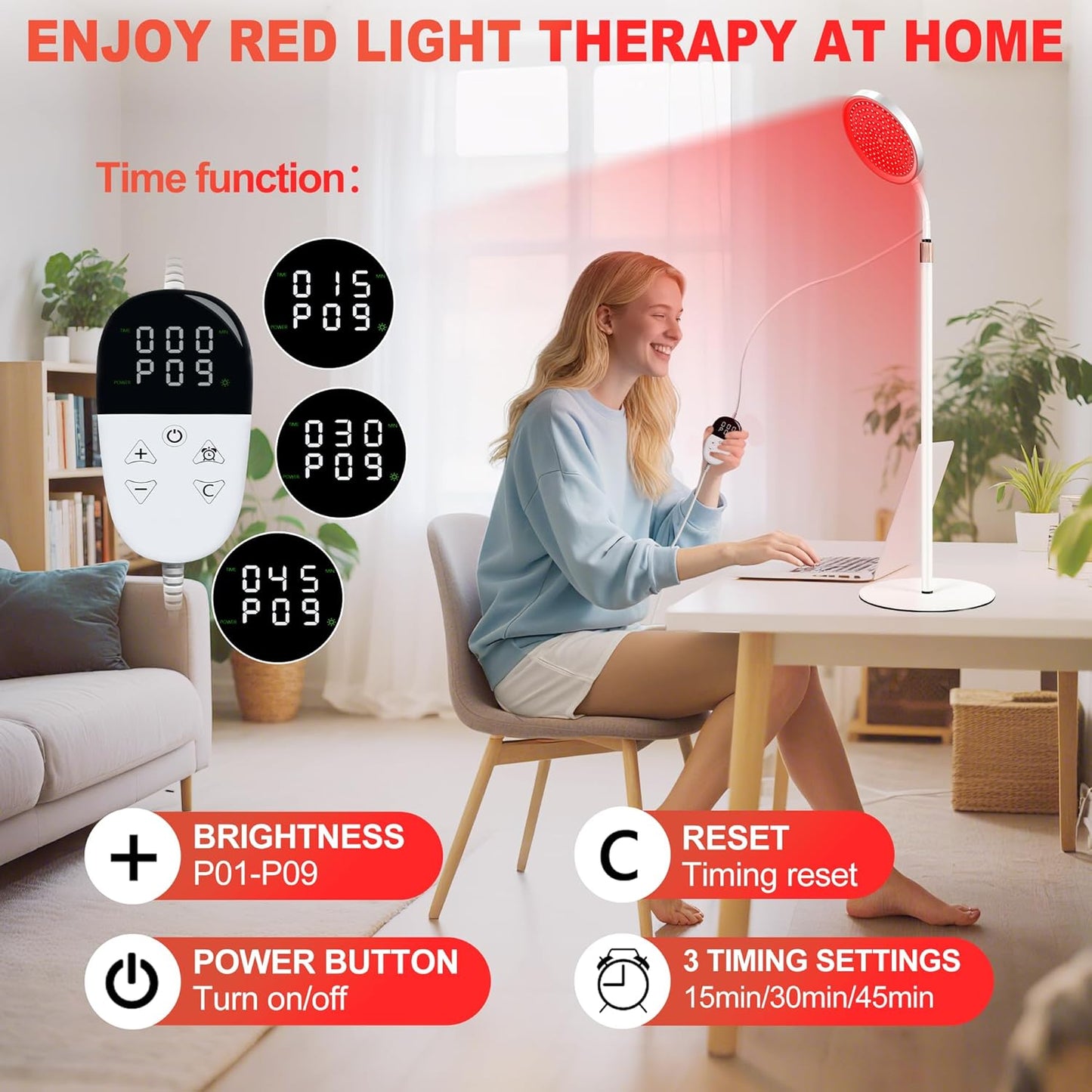 Red Light Therapy Lamp